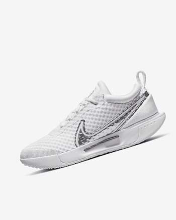 Nike Court Zoom Pro Blancos Metal Plateados | MX 2238